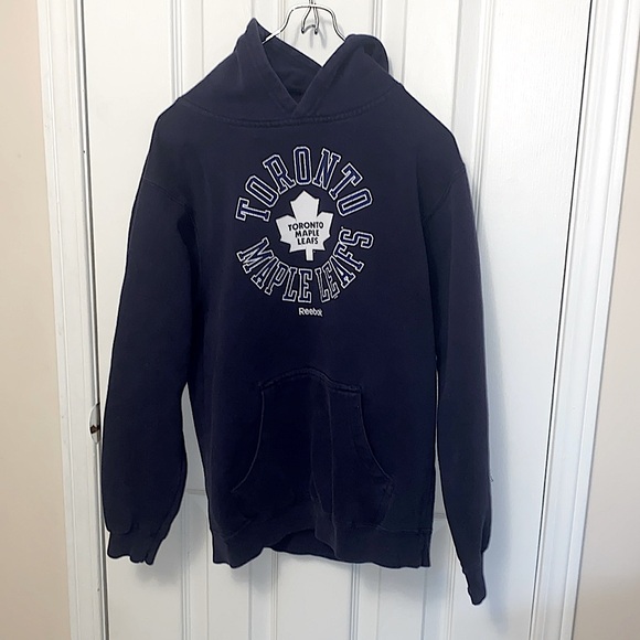 Toronto Maple Leafs Navy Reebok Hoodie. Womens XS or Kids XL. - Picture 1 of 4